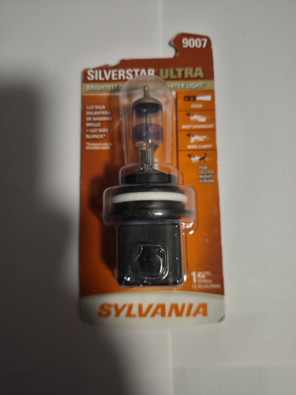 Sylvania SilverStar Ultra 9007 Halogen Headlight Bulb - Orange